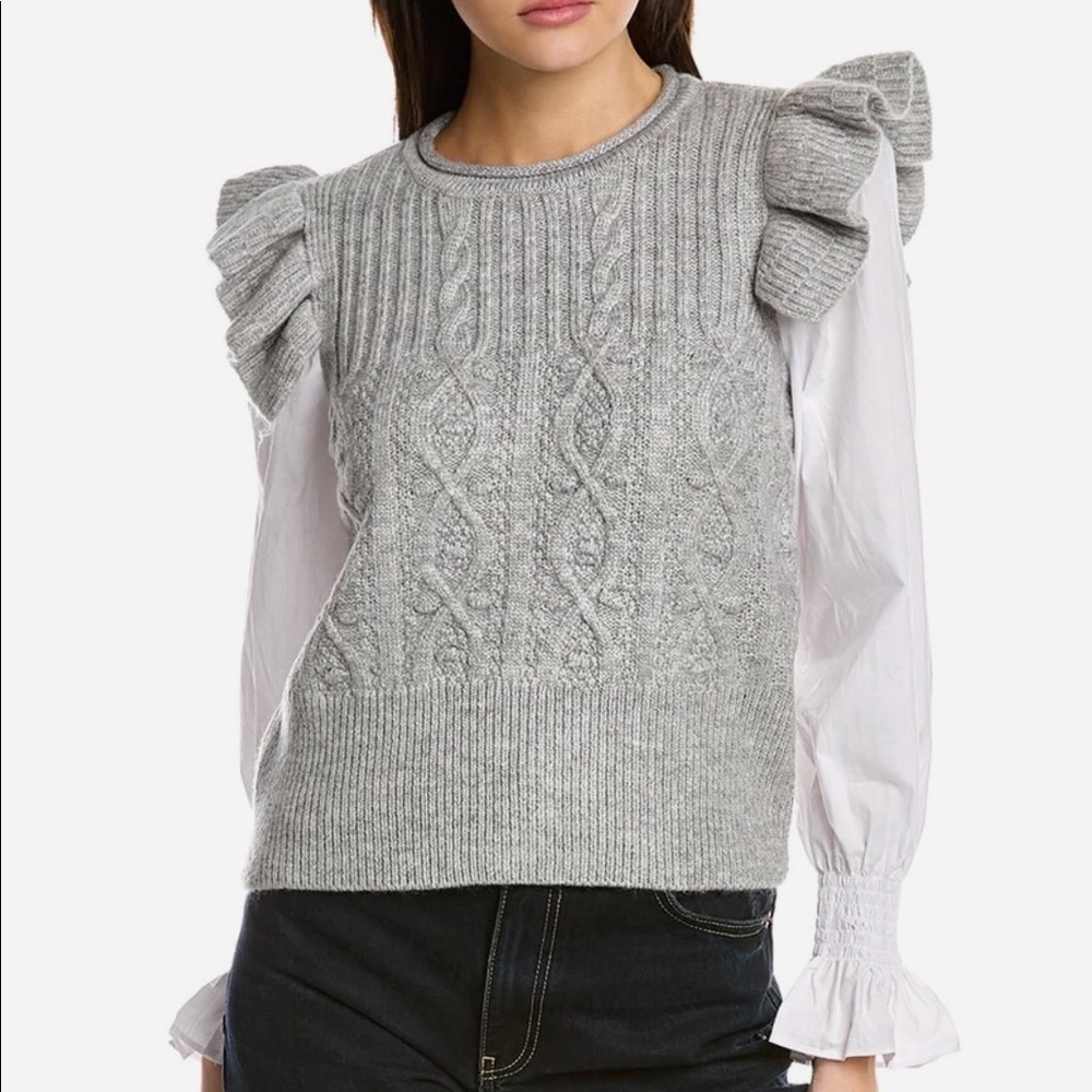 Design History Mixed Media Sweater Gem